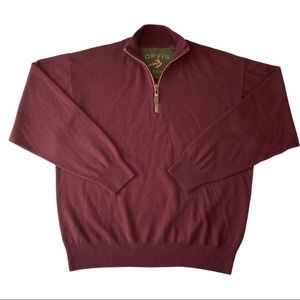 Orvis Merino Wool Quarter Zip Sweater | XL